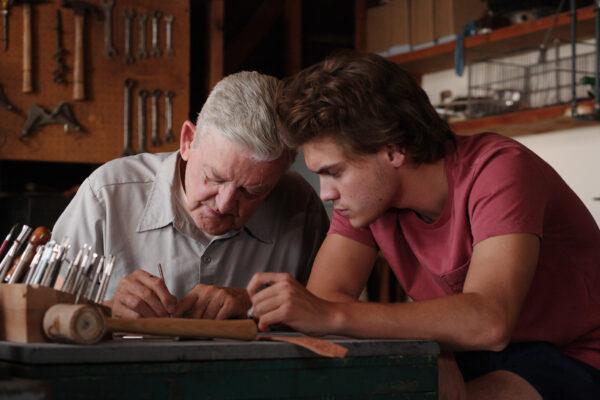 Hal Holbrook (L) as Ron Franz and Emile Hirsch as Christopher McCandless share a moment in "Into the Wild." (Paramount Vantage)