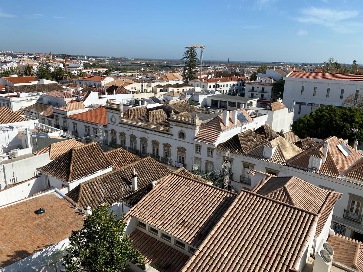The rooftops of Tavira, seen from the castle walls, high above the city.  (Tim Johnson)