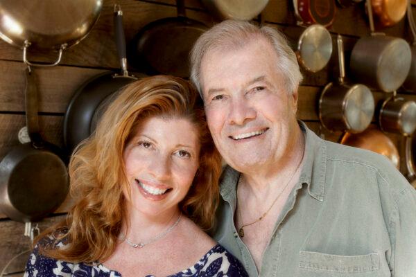 Pépin with his daughter, Claudine, who often appeared in his cooking shows and now works with him on various projects for the Jacques Pépin Foundation. (Courtesy of Jacques Pépin)
