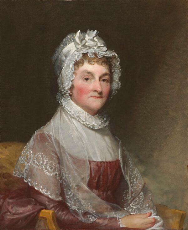 A portrait of 56-year-old Abigail Adams by artist Gilbert Stuart, between 1800 and 1815. This was Stuart’s only finished portrait of Mrs. Adams during her term as first lady. (Public domain)