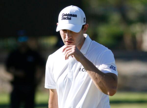 Patrick Cantlay walks away after putting at the 11th hole during the first round of the Shriners Children's Open golf tournament at TPC Summerlin, in Las Vegas, on Oct. 6, 2022. (Ronda Churchill/AP Photo)