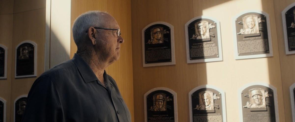 Nolan Ryan, having been inducted into the Baseball Hall of Fame, observes his plaque, in "Facing Nolan." (The Ranch Productions)