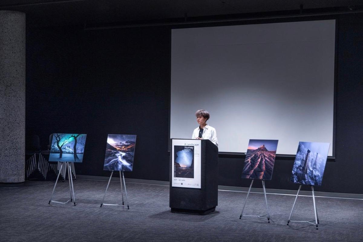 In 2022, Kelvin was invited by the Hong Kong Economic and Trade Office in Toronto, and many of his works were exhibited during his tour in five cities in Canada. (Courtesy of Kelvin Yuen)