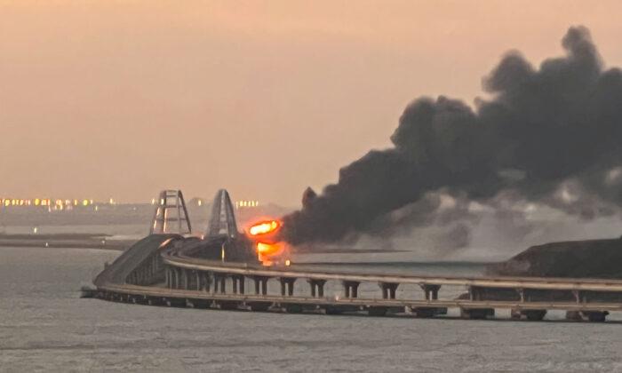 Explosion Destroys Part of Crimea Bridge, Disrupts Russian Forces’ Supply Route