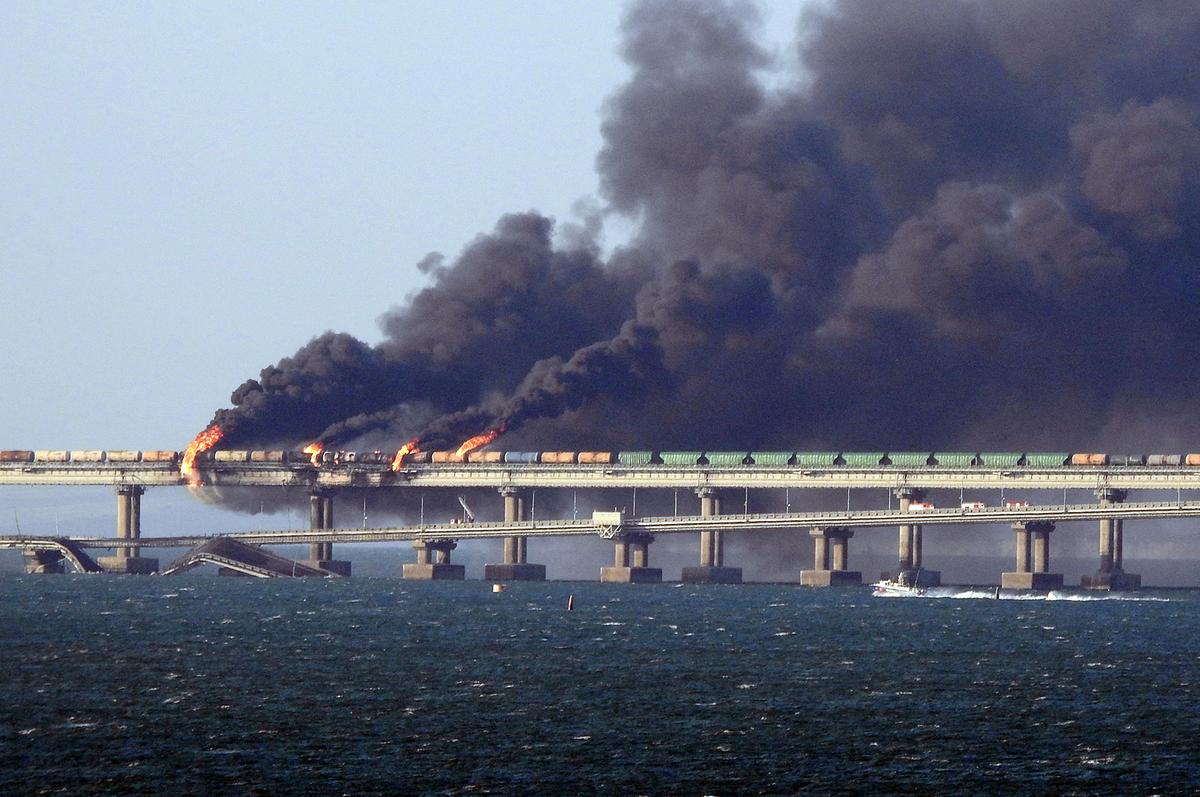 Putin Says Ukraine Is Responsible for Crimea Bridge Explosion, Calls It Terrorism
