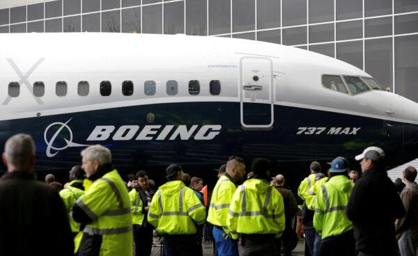 The first Boeing 737 MAX 7 was unveiled in Renton, Washington, on February 5, 2018. (REUTERS/Jason Redmond)