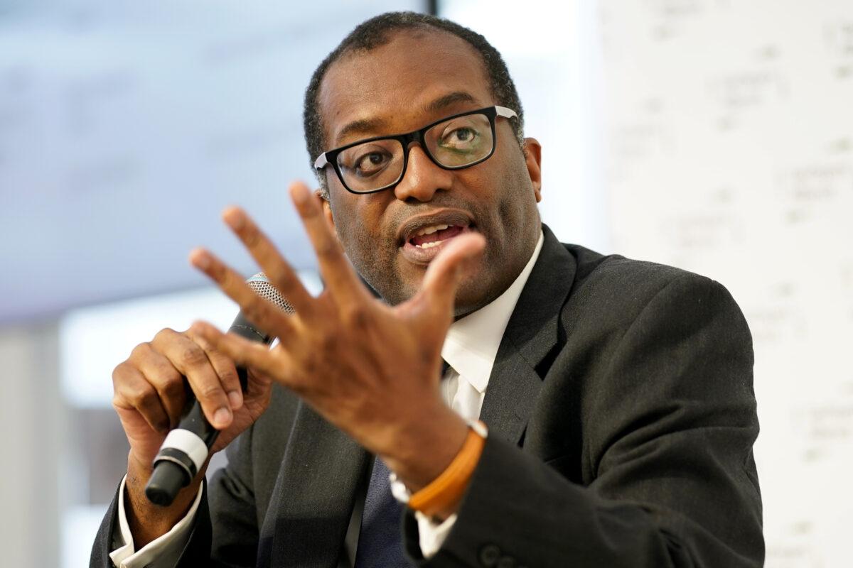 UK Chancellor of the Exchequer Kwasi Kwarteng attends an In Conversation with the Institute of Economics Affairs and TaxPayers’ Alliance on the third day of the Conservative Party conference at Birmingham ICC, in Birmingham, England, on Oct. 4, 2022. (Ian Forsyth/Getty Images)