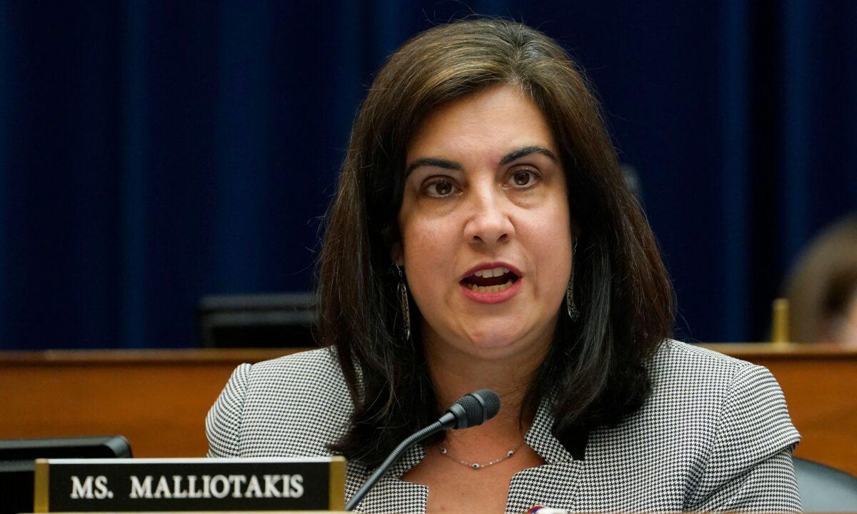 Rep. Nicole Malliotakis (R-N.Y.) speaks during a House Select Subcommittee on the Coronavirus Crisis hearing in the Rayburn House Office Building on Capitol Hill in Washington on May 19, 2021. (Susan Walsh/Pool/AFP via Getty Images)