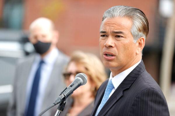 California Attorney General Rob Bonta speaks during a news conference in San Francisco, Calif. on Nov. 15, 2021. (Justin Sullivan/Getty Images)