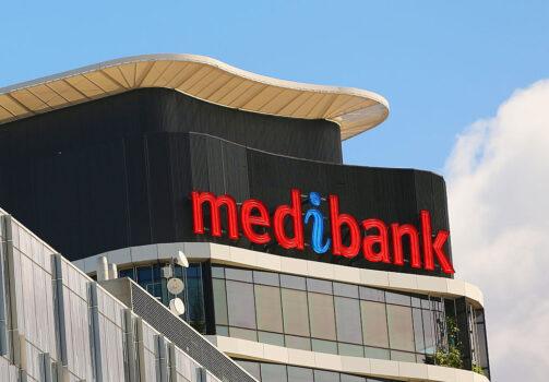 Medibank signage sits on top of the Medibank building in Docklands, Melbourne of Australia on Oct. 1, 2014. (Scott Barbour/Getty Images)