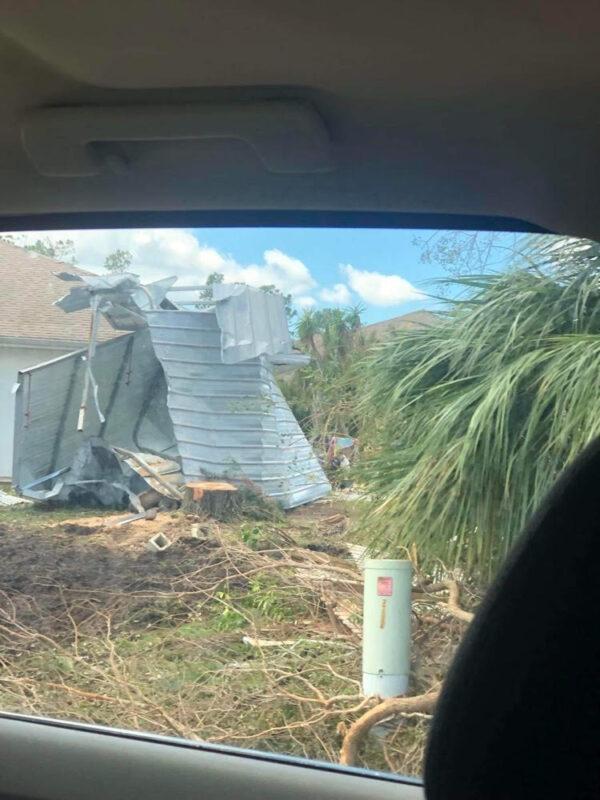 Photo of the destruction in the community of Gulf Cove in Port Charlotte, Fla., in the aftermath of hurricane Ian on Sept. 30, 2022. (Courtesy of Michelle Chacon)