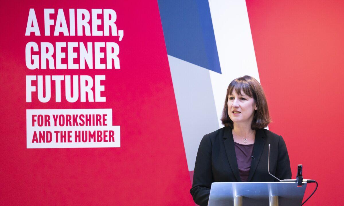 Shadow chancellor Rachel Reeves speaking at the Labour Regional Conference in Barnsley, on Oct. 15, 2022. (Danny Lawson/PA Media)