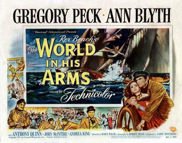 Promotional ad for "The World in His Arms." (Universal-International)