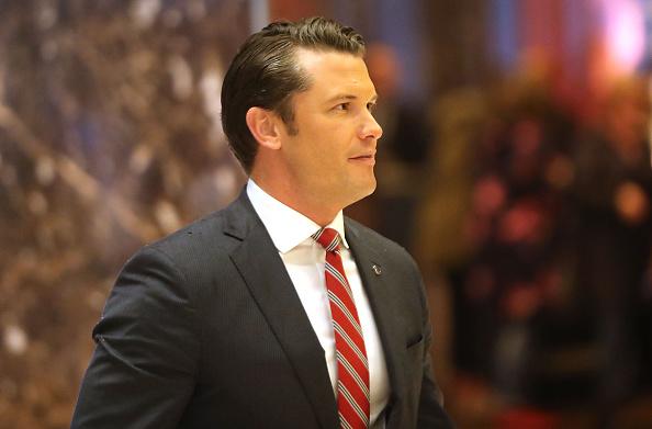  Author Pete Hegseth at Trump Tower in 2016 in New York City. The author is on a mission to save American education and our Western culture along with it. (Spencer Platt/Getty Images)