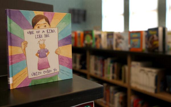 Newly donated LGBT books are displayed in the library at Nystrom Elementary School in Richmond, Calif., on May 17, 2022. (Justin Sullivan/Getty Images)