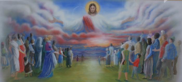 A painting by Howard Storm depicts Jesus leading his people. (Courtesy of <a href="https://www.facebook.com/profile.php?id=100023131395216">Howard Storm</a>)