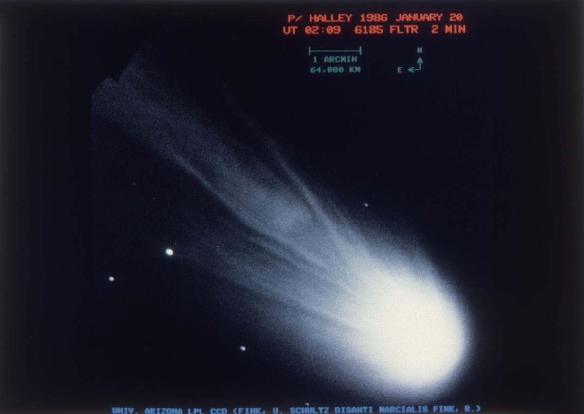 Halley's Comet on Jan. 20, 1986. (Space Frontiers/Hulton Archive/Getty Images)