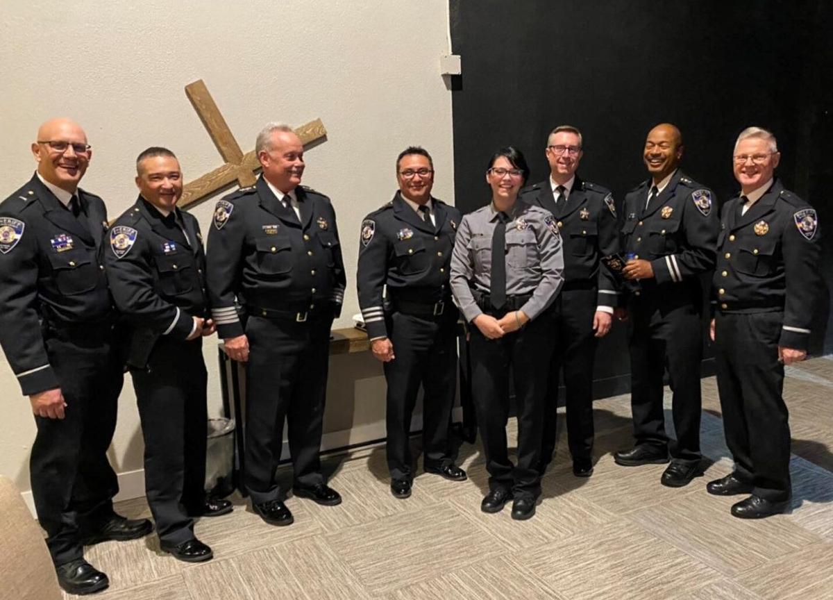 Dep. Natalie Young stands with her new coworkers from the El Paso County Sheriff's Office. (Courtesy of <a href="http://www.epcounty.com/sheriff/">El Paso County Sheriff’s Office</a>)