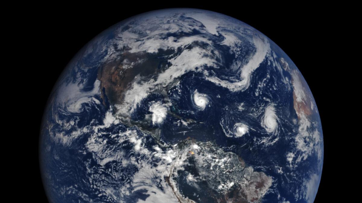 A photo of planet Earth from NASA’s Earth Polychromatic Imaging Camera (EPIC) on the DSCOVR satellite on Sept. 11, 2018. (NASA Earth Observatory)