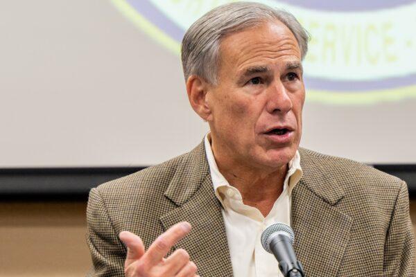 Texas Gov. Greg Abbott speaks at a press conference in Beaumont, Texas, on Oct. 17, 2022. (Brandon Bell/Getty Images)