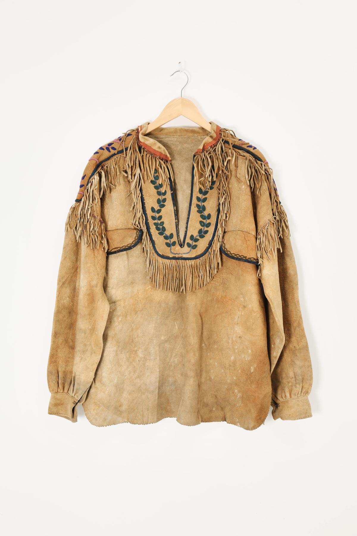 Believed to be of Native American make, the jacket's exact place of the origin is not yet determined for certain. (Courtesy of <a href="https://glass-onion.com/">Glass Onion Vintage</a>)