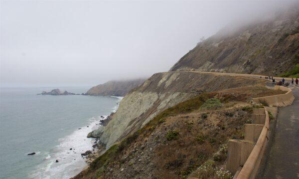The paved Devil’s Slide trail runs one mile along the San Mateo coast. (Courtesy of Karen Gough)