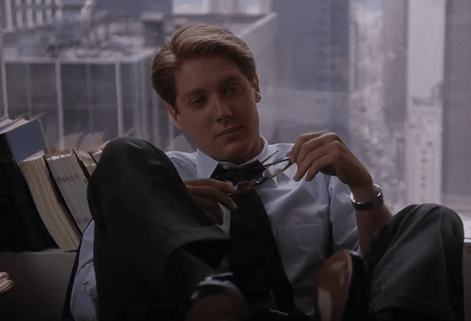 Roger Barnes (James Spader), a young corporate lawyer and former college roommate of Bud Fox, in "Wall Street." (20th Century Fox)