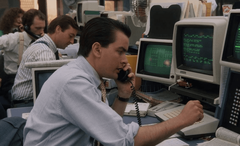 Bud Fox (Charlie Sheen) is an account executive stockbroker, in Oliver Stone's "Wall Street." (20th Century Fox)