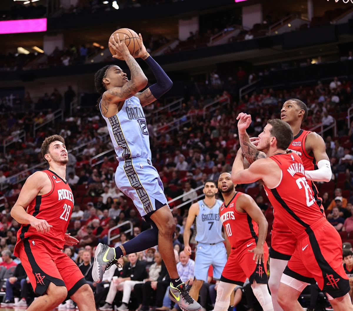 NBA Roundup: Ja Morant (49) Guides Grizzlies Over Rockets