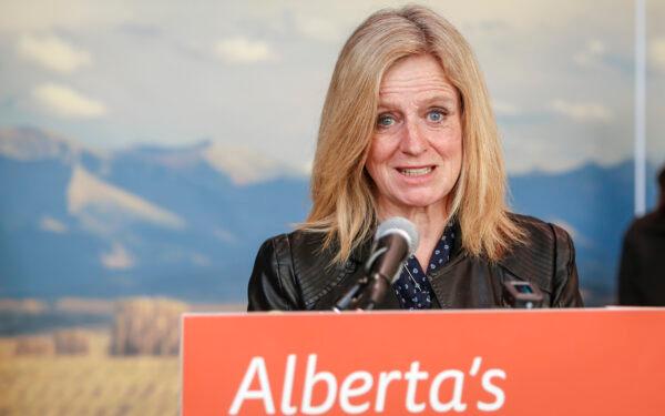 Alberta NDP Leader Rachel Notley speaks at a news conference in Calgary on March 15, 2021. (The Canadian Press/Jeff McIntosh)