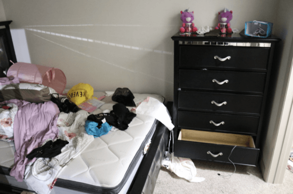 An apartment in which several women were allegedly held while being forced into prostitution in Hillsborough and Pinellas counties, in Fla. (Hillsborough County Sheriff’s Office)