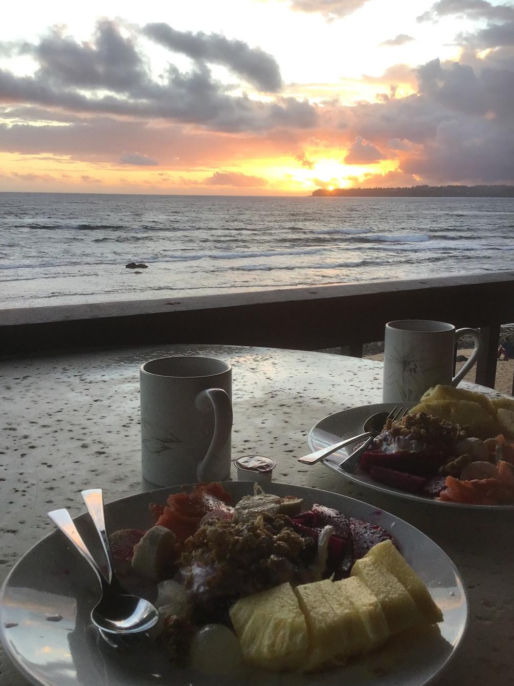 Sunrise breakfast on our balcony at Hanalei Colony Resort. (Courtesy of Andy Yemma/Shutterstock)
