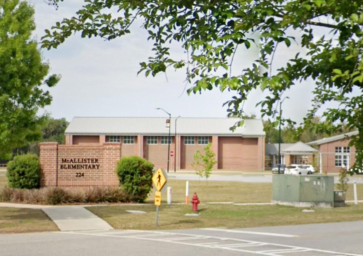 McAllister Elementary School,  located in Bryan County, Richmond Hill, Georgia. (Screenshot/<a href="https://www.google.com/maps/@31.8778778,-81.2540315,3a,22.3y,30.58h,92.3t/data=!3m6!1e1!3m4!1sxUHdUV5AA4OWHq99PHNGyQ!2e0!7i16384!8i8192">Google Maps</a>)