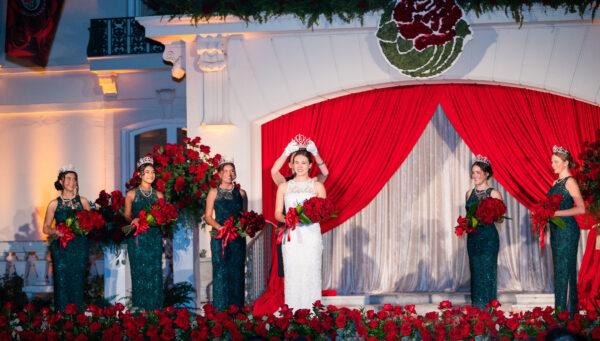 Bella Ballard was crowned as the 2023 Rose Queen at Tournament House in Pasadena, Calif., on Oct. 25, 2022. (Courtesy of Pasadena Tournament of Roses)