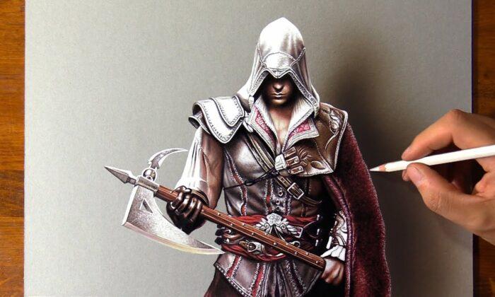 Drawing of Ezio Auditore From Assassin’s Creed II