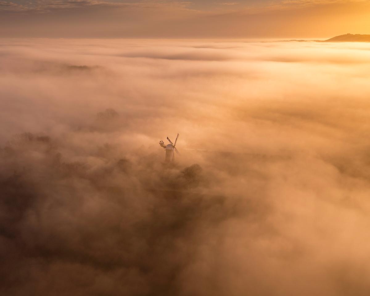 "Windmill in the Mist" by Itay Kaplan. (Courtesy of Itay Kaplan<a href="https://www.lpoty.co.uk/">Landscape Photographer of the Year</a>)