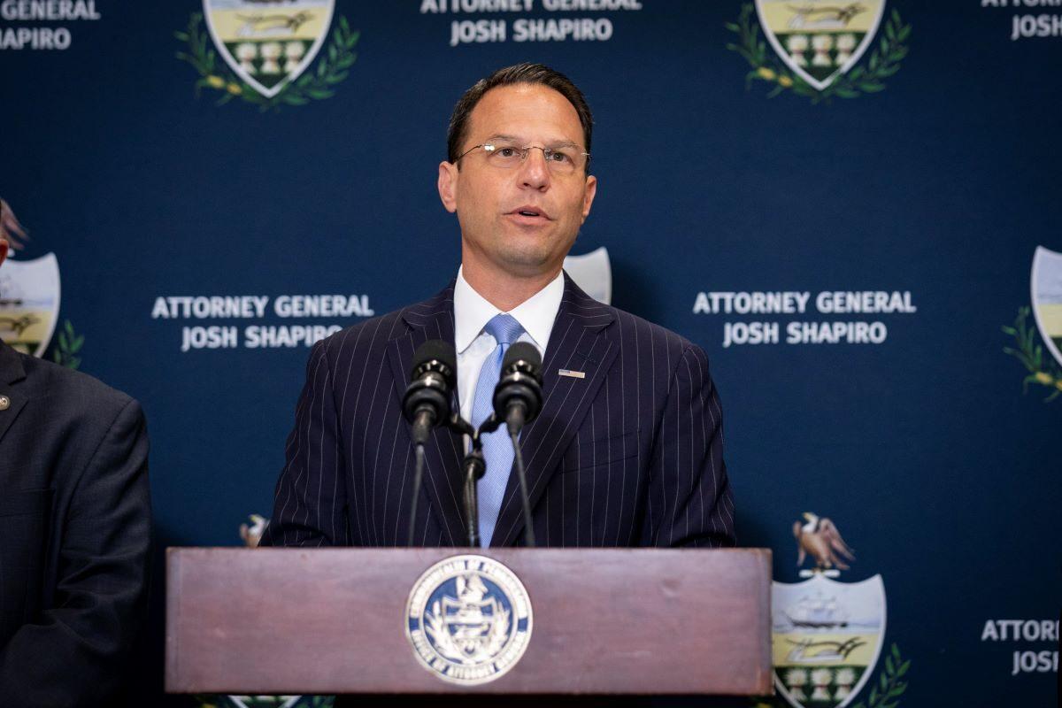 Pennsylvania Attorney General Josh Shapiro at a press conference in Harrisburg, Pa., on Aug. 3, 2021. (Courtesy of Commonwealth Media Services)