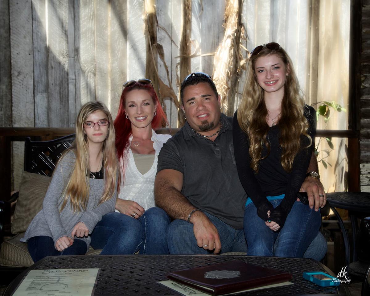 Chrissy and Joey with their twin daughters: Sienna (L) and Sierra (R). (Courtesy of <a href="https://www.facebook.com/officialChrissyBernal">Chrissy Bernal</a>)