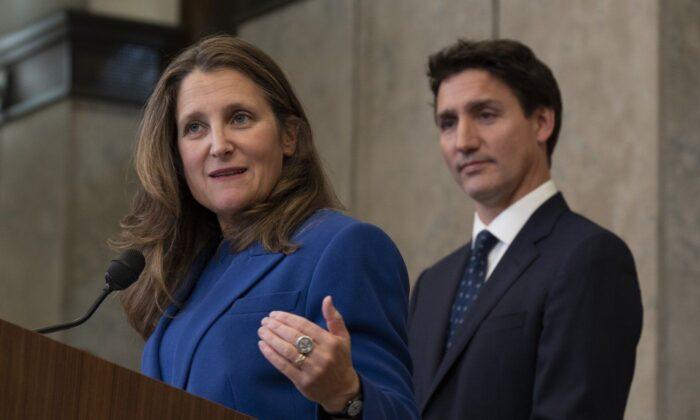 Poll Says Freeland Preferred Candidate to Succeed Trudeau as Liberal Party Leader