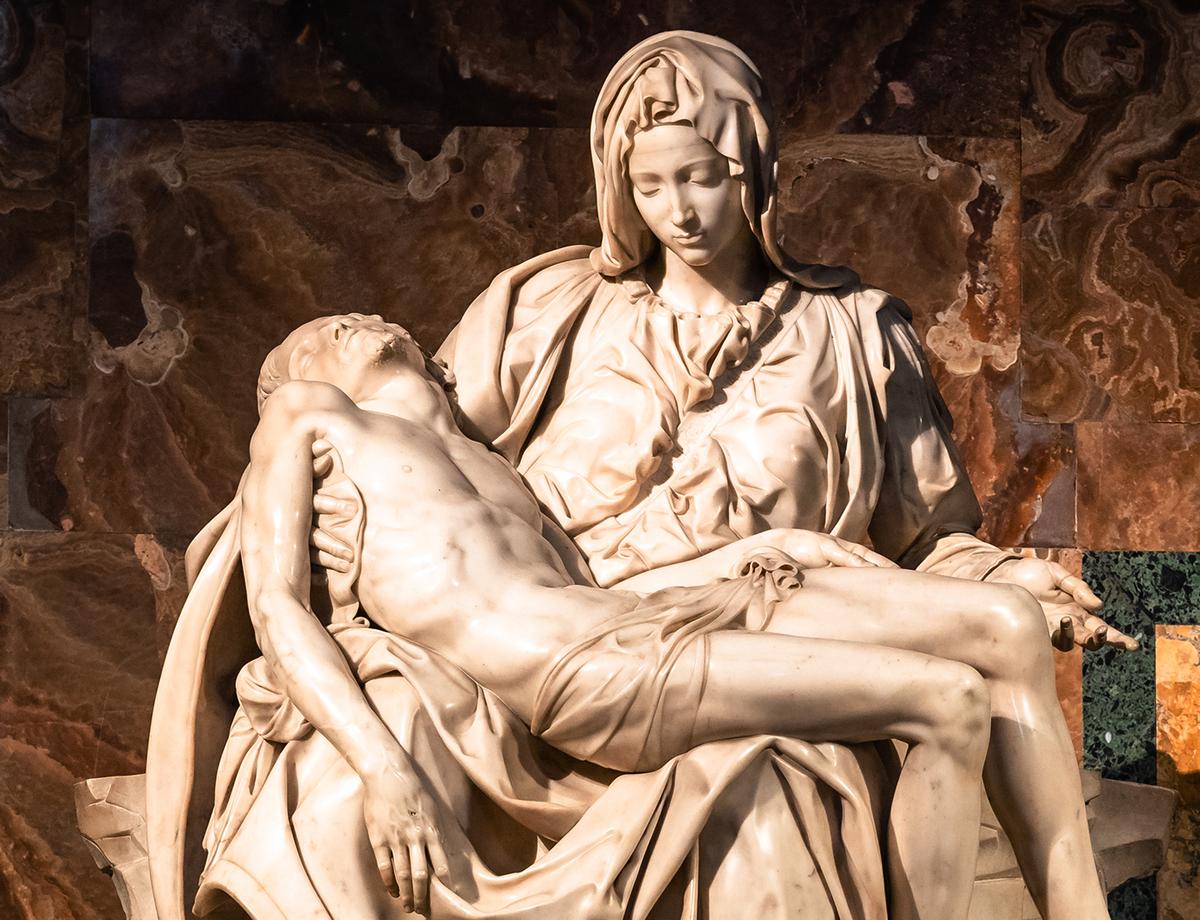 A detail from Michelangelo's "Pietà." (PhotoFires/Shutterstock)