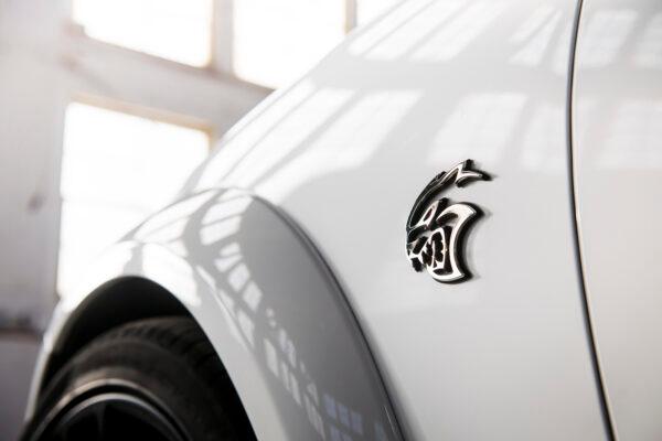 The Hellcat badge. (Courtesy of Stellantis)