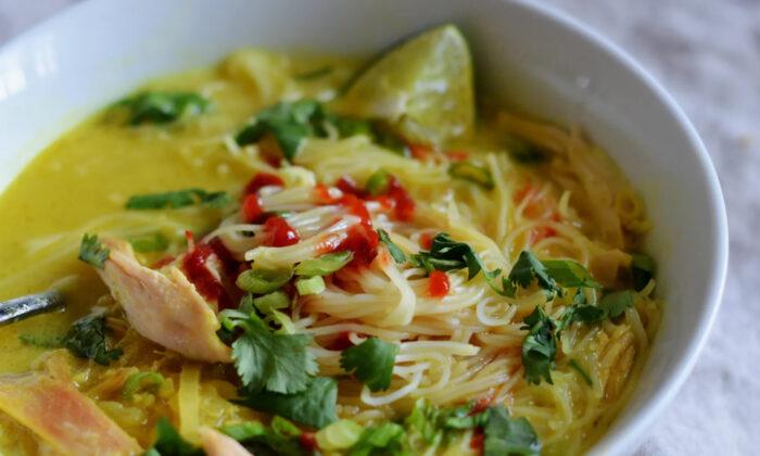 Thai-Inspired Chicken & Rice Noodle Soup