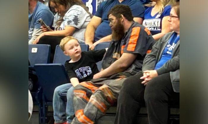 Coal Miner Covered in Soot Goes Viral for Attending a Basketball Game With His Son After a Work Shift