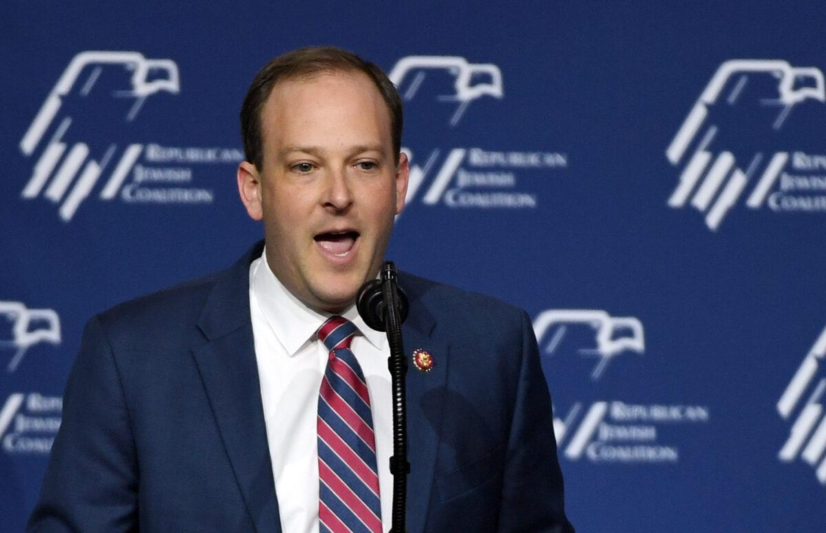 Rep. Lee Zeldin (R-NY) speaks during an event in Las Vegas, Nevada on April 6, 2019. (Ethan Miller/Getty Images)