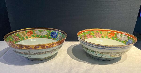 Two early 19th Century punchbowls are now on display for a limited time in the Sydney Harbour Gallery at the Australian National Maritime Museum. (Supplied)