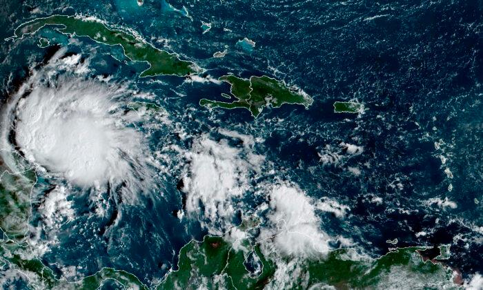 Hurricane Lisa Makes Landfall in Belize in Central America