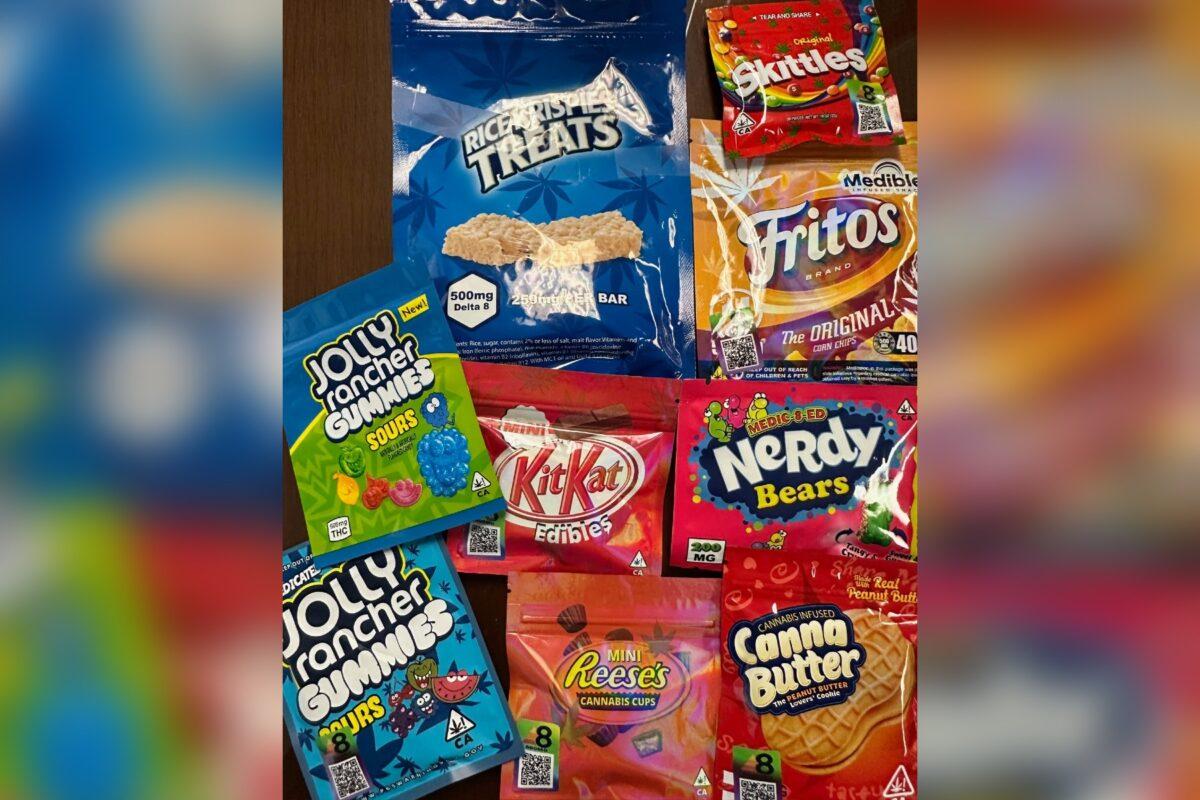 Counterfeit versions of popular snack food brands laced with THC are shown. (Courtesy of North Carolina Secretary of State's Office)