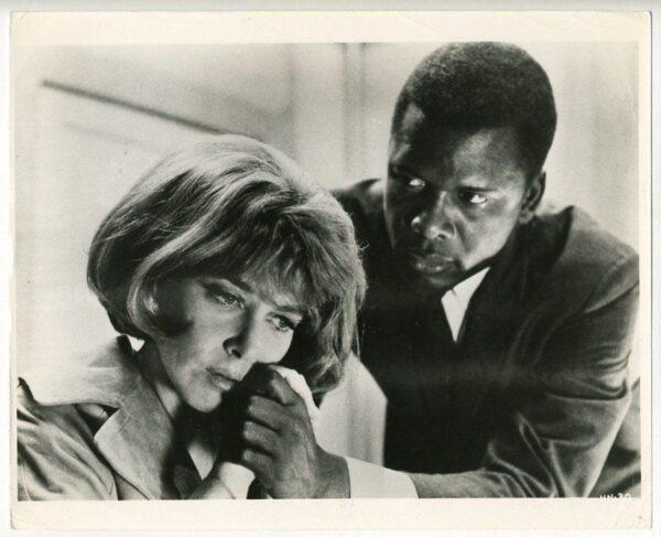 The widow of wealthy businessman Colbert (Lee Grant) wants detective Tibbs (Sidney Poitier) to find her husband's killer, in "In the Heat of the Night." (MovieStillsDB)