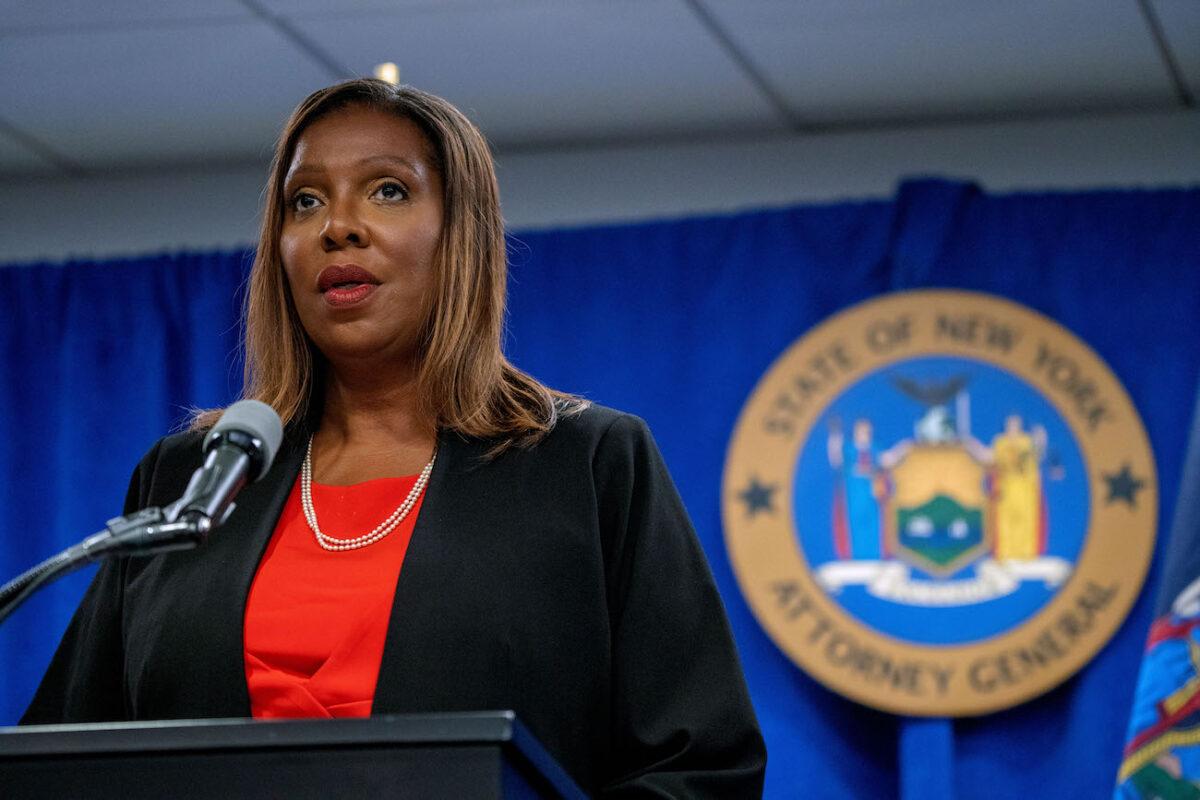 New York Attorney General Letitia James in New York City, on Aug. 3, 2021. (David Dee Delgado/Getty Images)