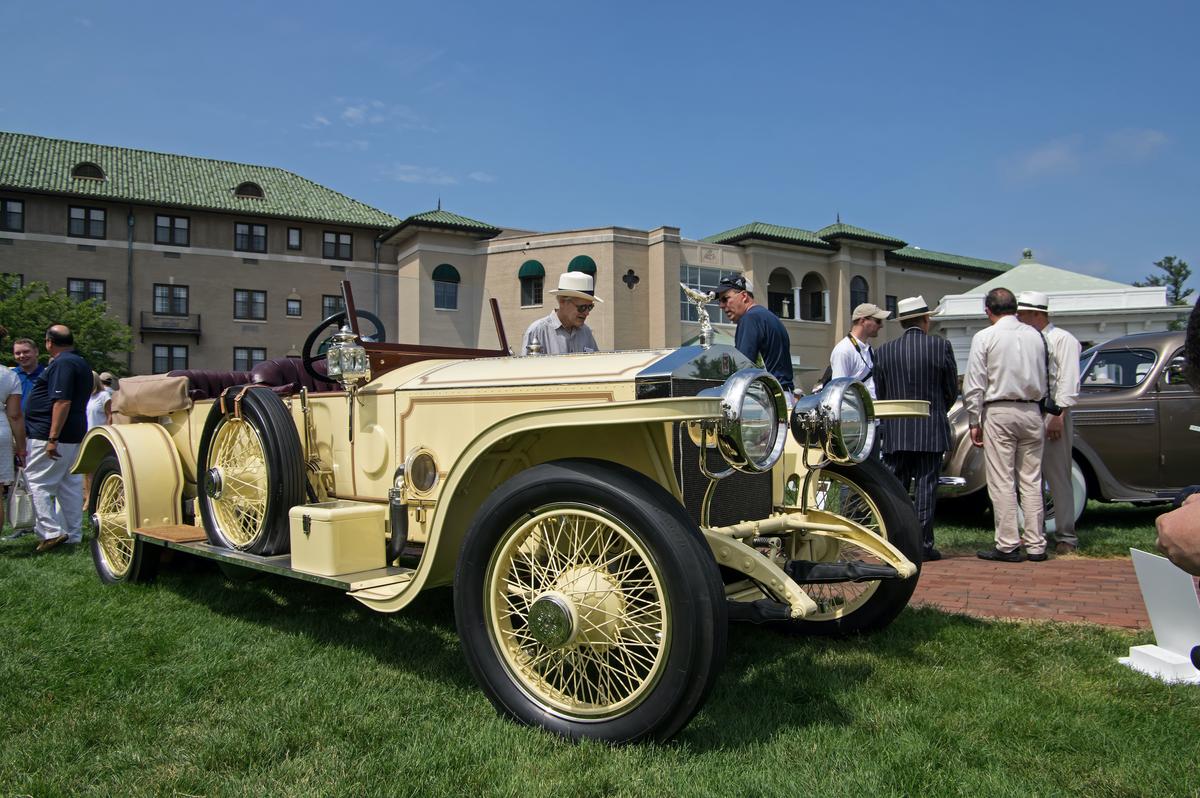A 1913 Rolls Royce Silver Ghost on display at The Elegance at Hershey. (Michael G McKinne/Shutterstock)